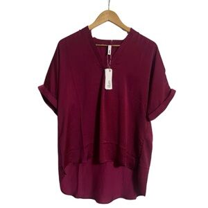 Glam Burgundy Women's Blouse